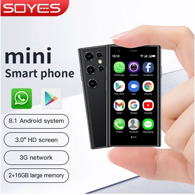 گوشی مینی کوچک| اندروید | s25 pro mini برند سویس soyes galaxy S25 pro mini | 16/2 GB