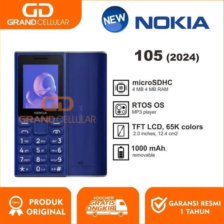 گوشی نوکیا 2024 105 | حافظه 4 مگابایت
