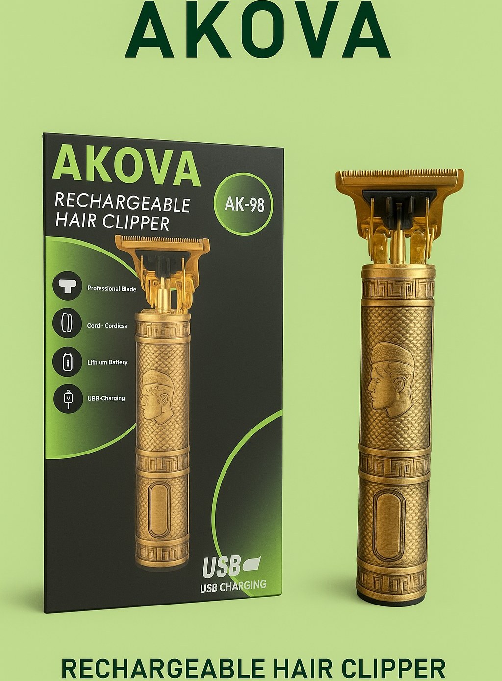 ماشین اصلاح شارژی AKOVA مدل AK-98