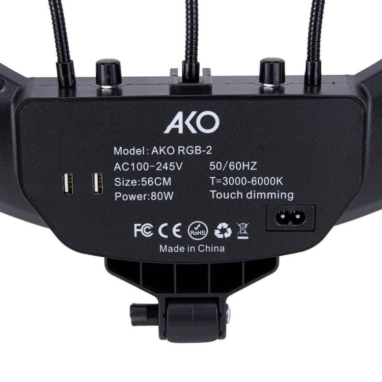 رینگ لایت آکو مدل RGB-2 قطر 22 اینچ