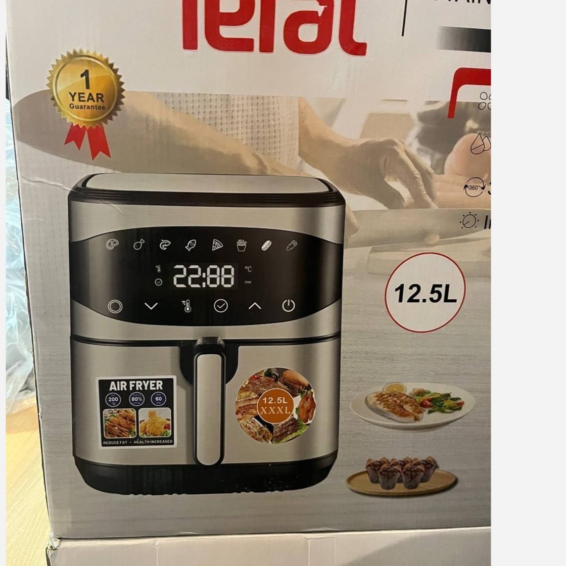سرخ کن هوا پز بدون روغن 12 لیتری شرکت تفال مدل Tefal